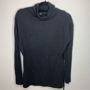 Smartwool Spruce Creek Tunic Sweater Size Large Gray Black